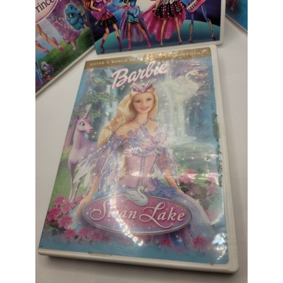LOT OF 4 BARBIE DVDS, DIFFERENT TITLES-GOOD TO BRAND NEW SHAPE - Picture 2 of 5